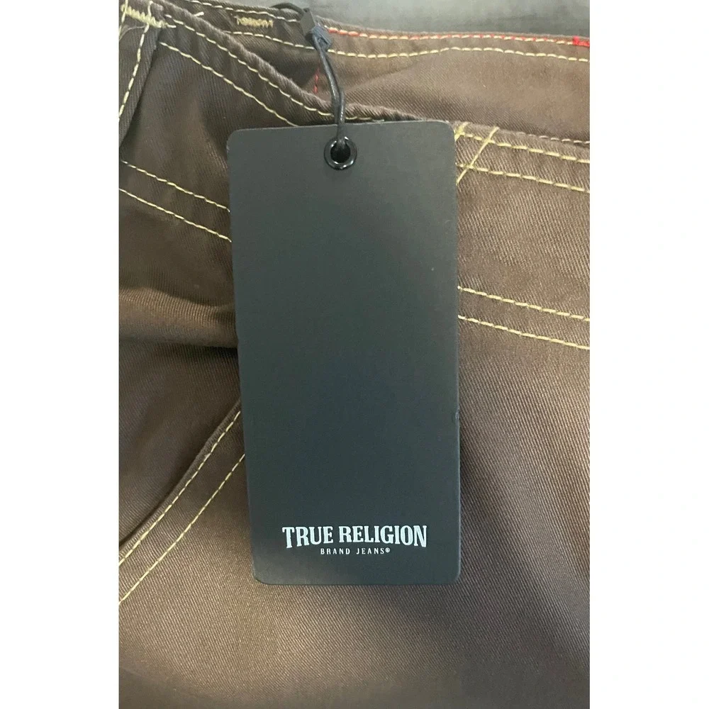 True Religion Mens Cargo SN Pant HS Outline Bracken Brown Size 36 NWT
